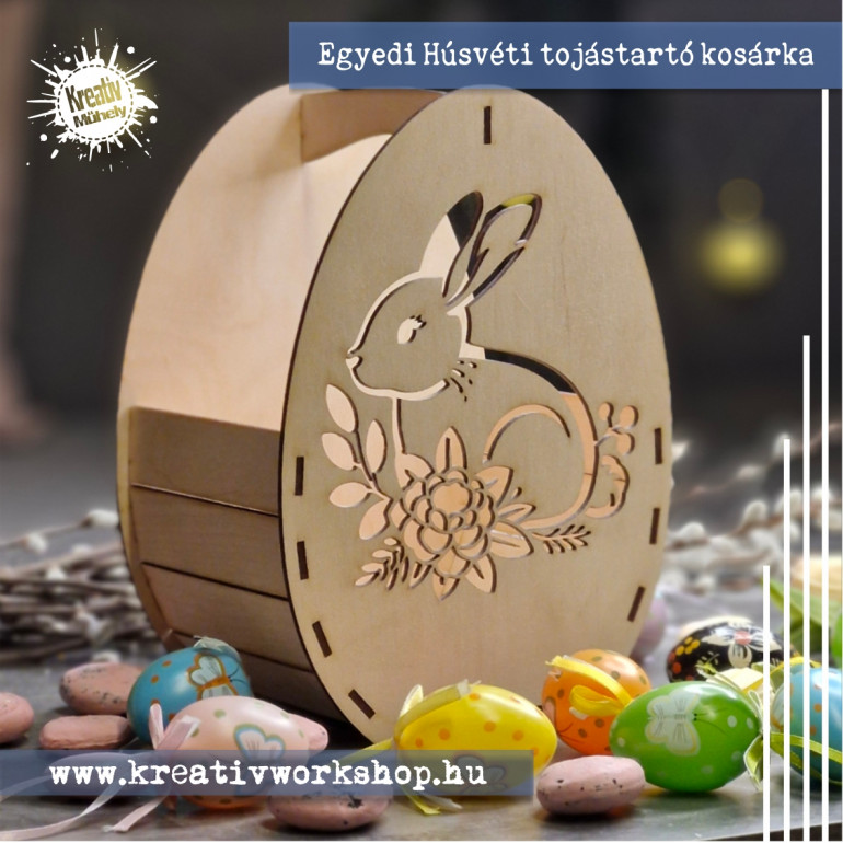 Egyedi húsvéti tojástartó kosárka