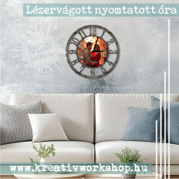 Lézervágott nyomtatott óra